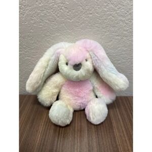 Mon Ami Pastel Rainbow Bunny Plush Stuffed Animal Floppy Ear Easter Gift Toy 12